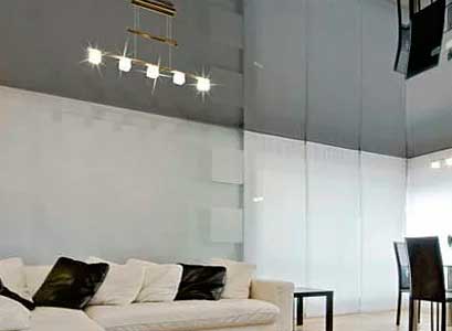 черный натяжной потолок